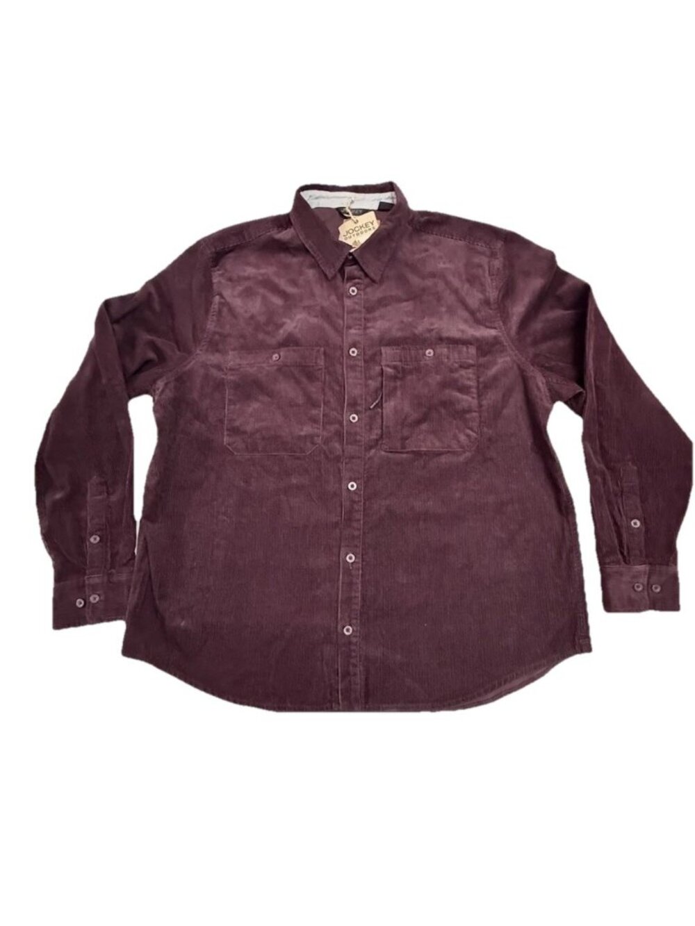 NWT Jockey Outdoors Corduroy Field Shirt Mens 2XL Burgundy Luke Bryan